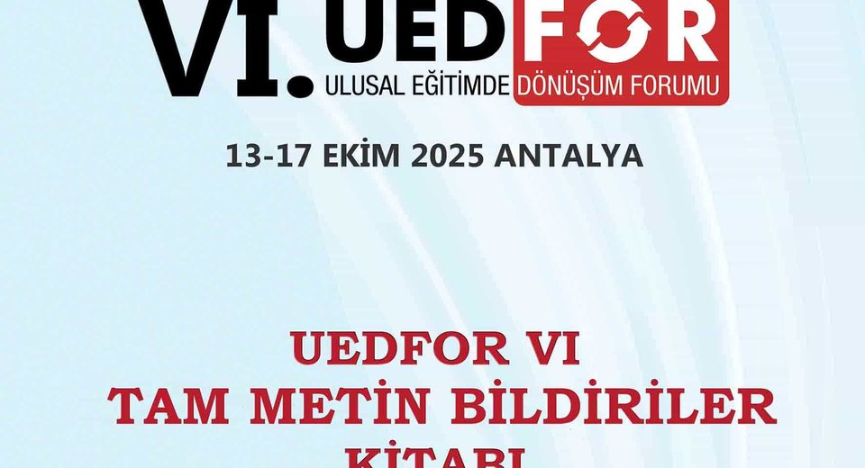 UEDFOR VI TAM METİN BİLDİRİ KİTABI